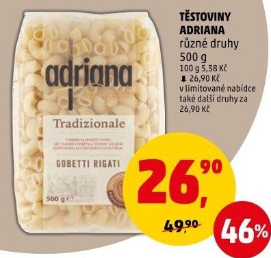 Těstoviny semolinové Adriana
