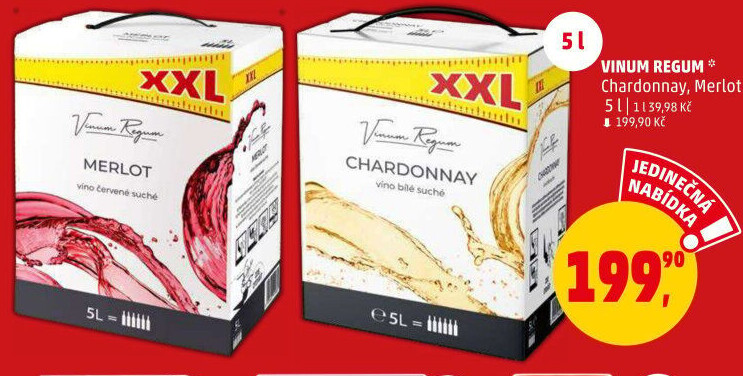Víno Chardonnay Vinum Regum - bag in box