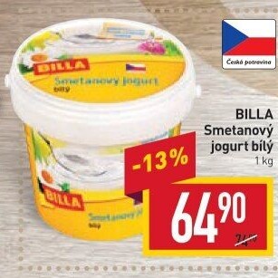 Bílý jogurt smetanový Billa