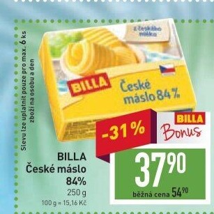 Máslo Billa