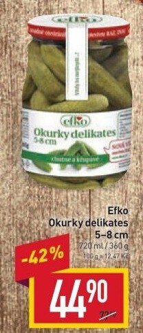 Okurky delikates Efko