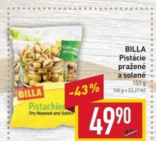 Pražené pistácie Billa