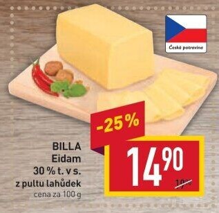 Sýr Eidam 30% Billa