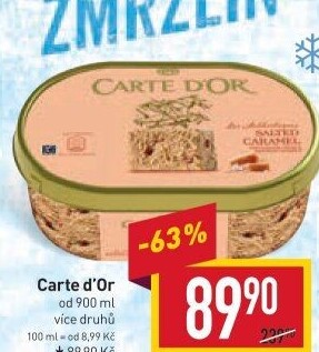 Zmrzlina ve vaničce Carte D'
