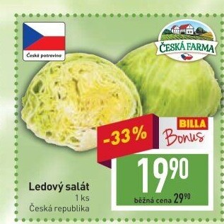 Salát ledový Česká farma