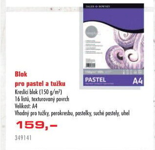 Blok A4 pro pastel Daler - Rowney