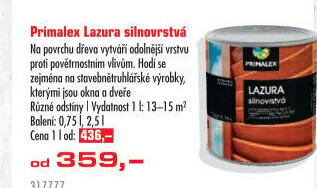 Lazura silnovrstvá Primalex