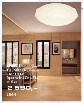 Stropní LED svítidlo Sparkle Smart s dálkovým ovladačem Top Light