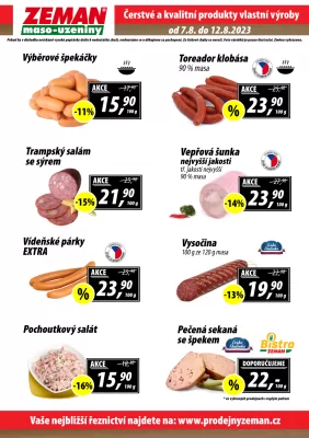 akční leták ZEMAN maso - uzeniny 7.8.2023-12.8.2023