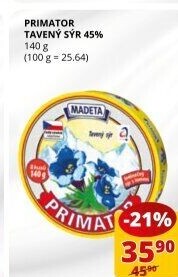 Sýr tavený Primátor Madeta