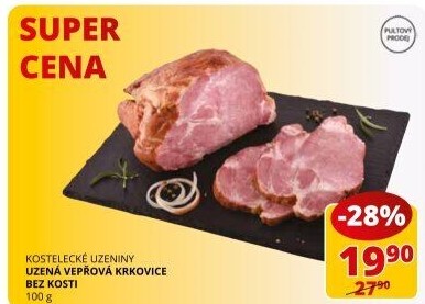 Vepřová krkovice uzená bez kosti Kostelecké uzeniny