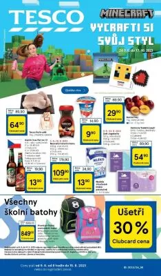 akční leták Tesco 9.8.2023-15.8.2023