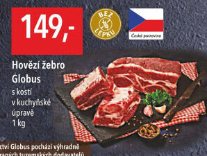 Hovězí žebra s kostí Globus