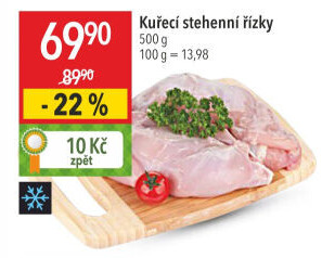 Kuřecí stehenní řízky mražené