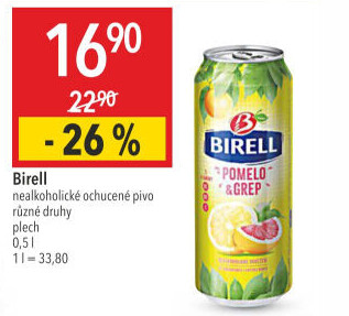 Nealkoholické pivo ochucené Birell