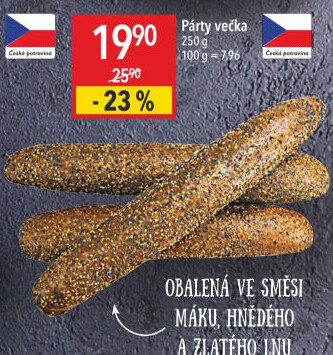 Pečivo Párty večka