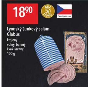 Salám lyonský šunkový Globus