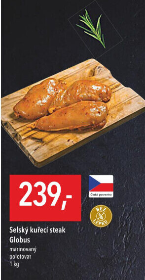 Selský kuřecí steak marinovaný Globus
