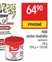 Sladidlo Sacharin Fan
