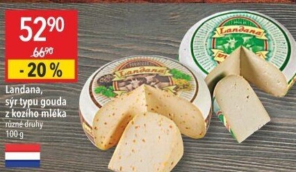 Sýr Gouda kozí ochucená Landana