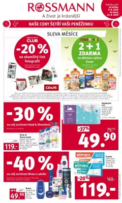 akční leták ROSSMANN drogerie 9.8.2023-22.8.2023