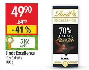Čokoláda Excellence Lindt