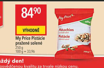 Pražené pistácie My Price