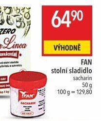 Sladidlo Sacharin Fan