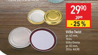 Víčka na sklenice Twist