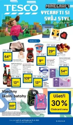 akční leták Tesco 9.8.2023-15.8.2023