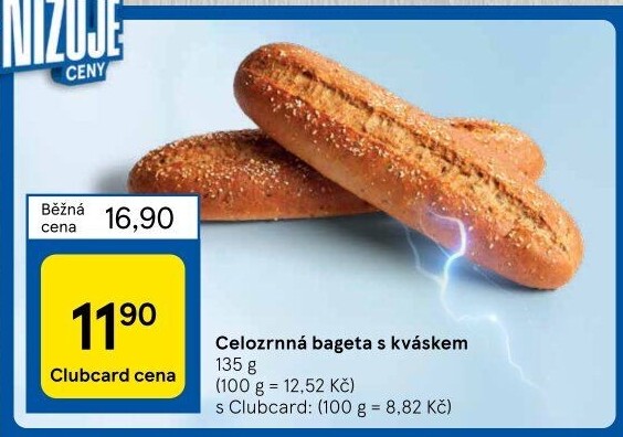 Bageta celozrnná