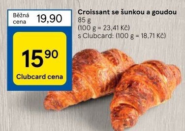 Croissant se šunkou a sýrem