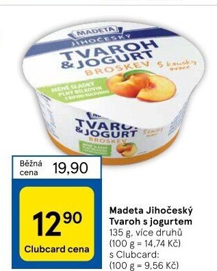 Dezert tvaroh s jogurtem jihočeský Madeta