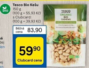 Kešu bio Tesco Organic