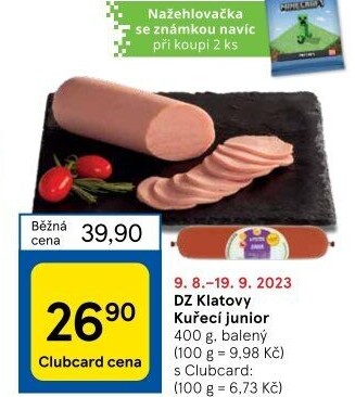 Kuřecí salám Junior DZ Klatovy