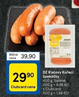 Kuřecí špekáčky DZ Klatovy
