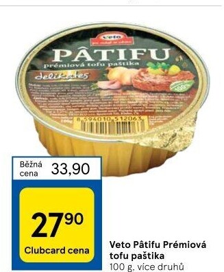 Paštika prémiová Patifu Veto