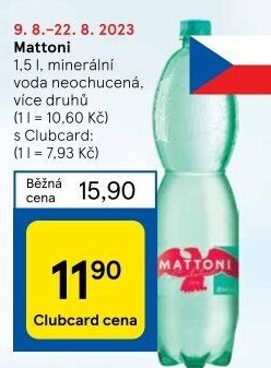 Přírodní voda Mattoni