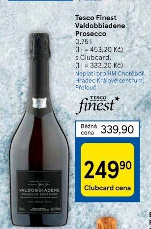 Prosecco Valdobbiadene Tesco Finest
