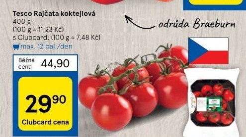 Rajčata koktejlová Tesco