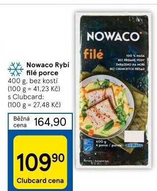 Rybí filé mražené Nowaco
