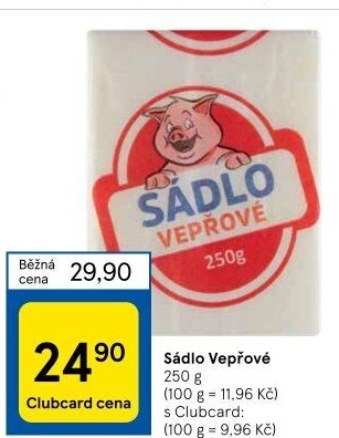 Sádlo vepřové škvařené