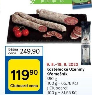Salám Křemešník kostelecký Kostelecké uzeniny