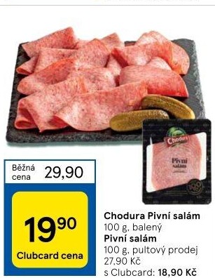 Salám pivní Beskydské uzeniny Chodura