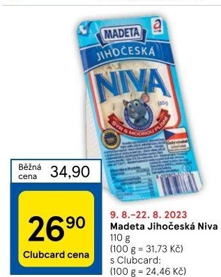 Sýr Niva Jihočeská 50% Madeta