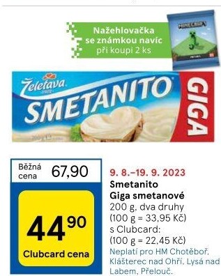 Sýr tavený Smetanito Želetava