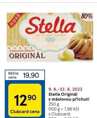 Tuk cukrářský máslová příchuť Stella