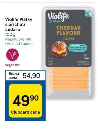 Veganský sýr cheddar Violife