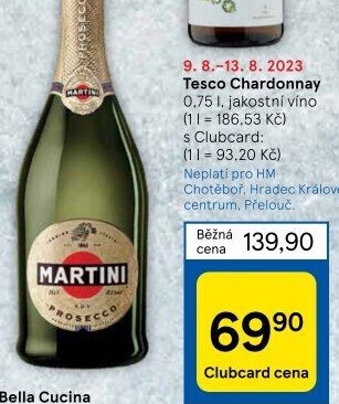 Víno Chardonnay Tesco