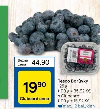 Borůvky Tesco